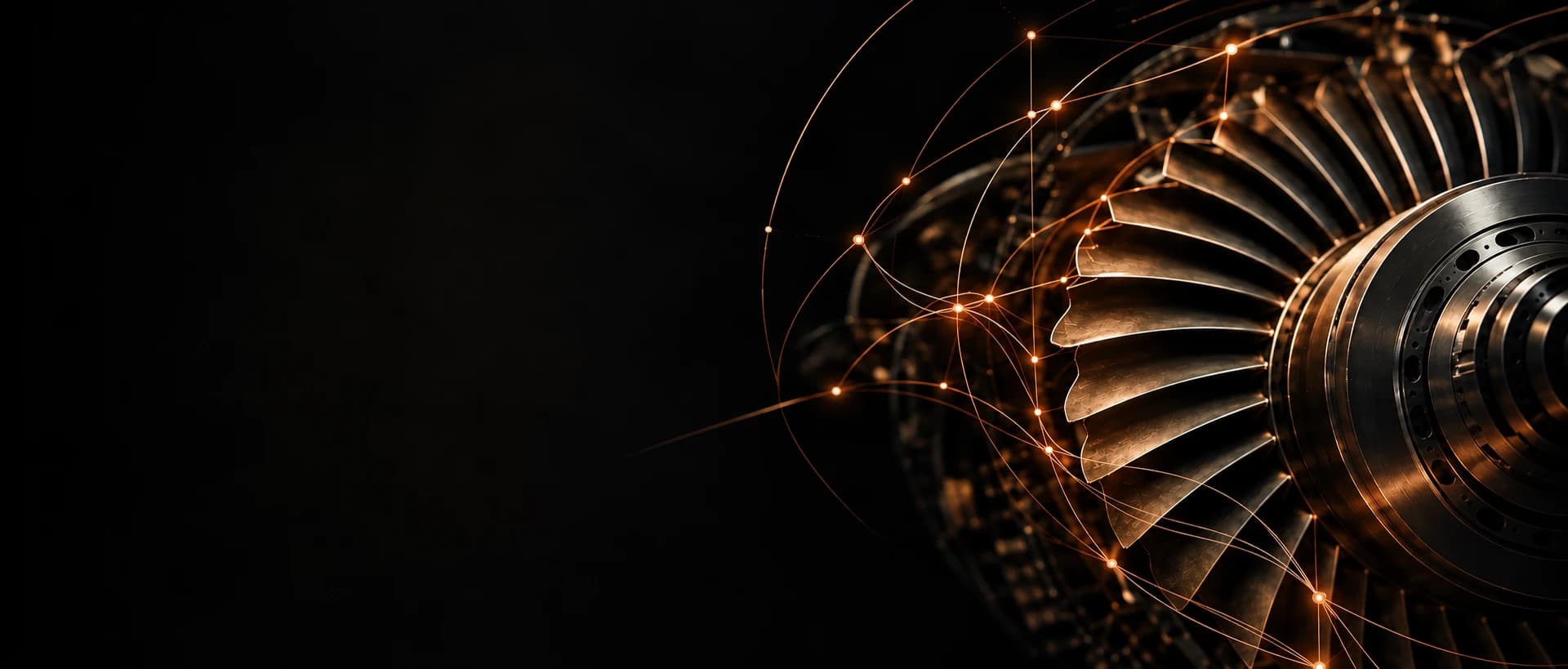 Turbine technologique et réseau lumineux cuivre